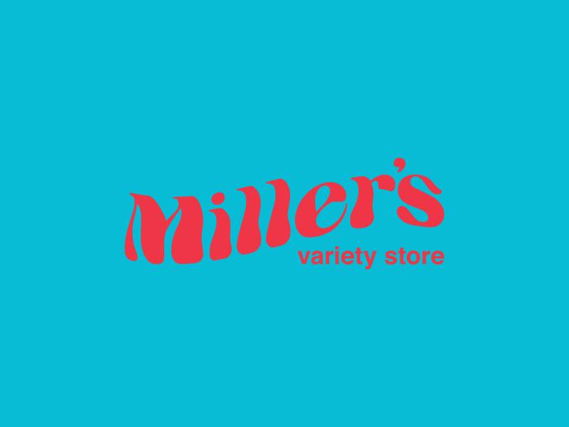 Millers branding colors design logo psychedelic typography weird