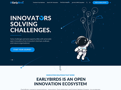 EarlyBird - Creative WordPress Theme Design adobe photoshop cc adobe xd artificial intelligence branding consulting creative design custom design graphic design infographic it consulting software company space technology ui ux web design web page design wordpress theme