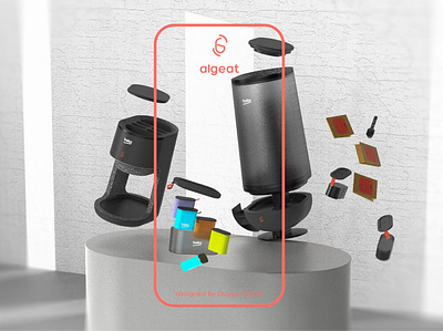 Algeat | Interaction and Product Design 3d 3dmodeling branding design figma fusion360 futurefood industrialdesign interactiondesign keyshot productdesign prototyping recycleplastic rendering ui userflow ux wireframe