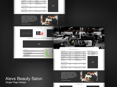 Alevs Beauty Salon app branding design graphic design illustration landing page logo ui ux vector