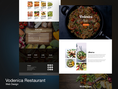 Vodenica Restaurant app branding design graphic design illustration landing page logo ui ux vector