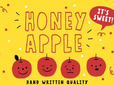Honey Apple - Free Sample Link branding business calligraphy cartoon design design resource font hip hipster illustration lettering logo print quirky resource typeface typo typography vector vibe