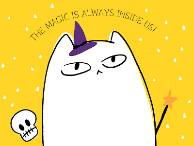 The Magic is always Inside us! branding business calligraphy cartoon cat design design resource font halloween hip hipster illustration lettering quirky resource serif typeface typo typography vibe