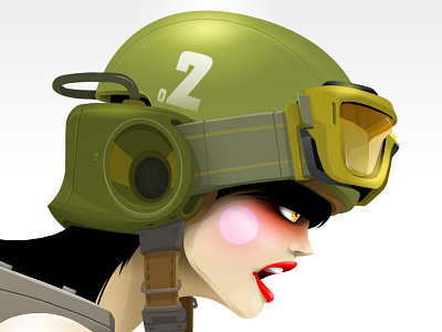 Gmp Vol.2 art artwork character drawing girl head helmet ps sekond soldier