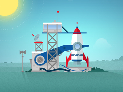 Rocket Station ai illustrator photshop ps rocket sekond station