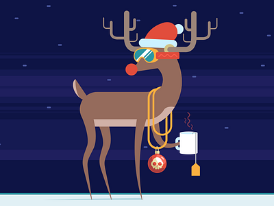 Hoverboxin' Rudolf antler chain christmas ball christmas deer deer goggle possible red nose rudolf rudolph tee tee filter