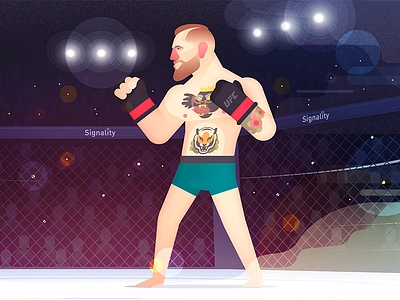 Conor Mcgregor ai arena boxer cage character characterdesign conor conor mcgregor event fighter mcgregor mma ring roses thenotoriusmma tiger ufc vector vector art warrior