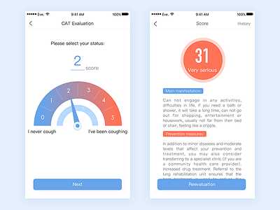 Cat Assessment assessment data ios meter test ui