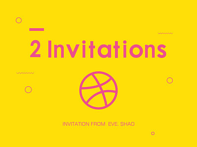 2 Invitations design dribbble invite