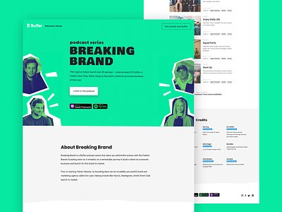 Breaking Brand Podcast Series agency brand branding buffer green idenity logo music no code podcast podcast logo podcasting startup webflow website