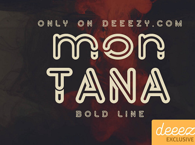 Montana Bold Outline Font digitalart font freefont typeface typography