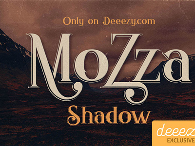 Mozza Shadow Font - FREEBIE