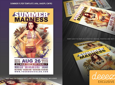 Summer Party Flyer - FREEBIE design digitalart flyer partyflyer print