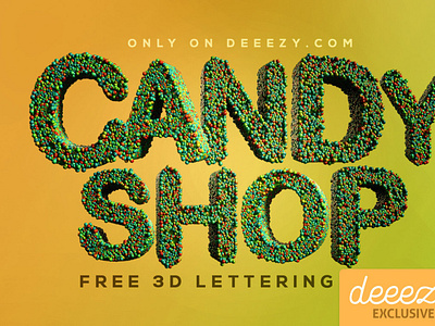 Candy Shop 3D Lettering Set - FREEBIE