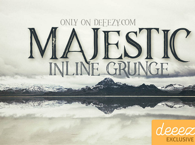 Majestic Inline Grunge Font - FREEBIE digitalart erodedfont font freefont typography