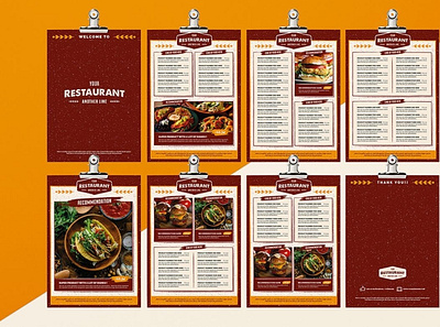 Rustic Food menu Illustrator Template digitalart menutemplate print restaurant template