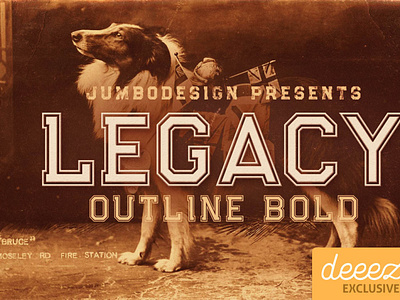 Legacy Outline Bold Font