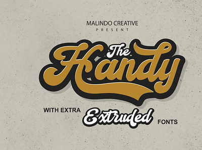 Handy Script by Malindo Creative digitalart font retrofont typography vintagefont