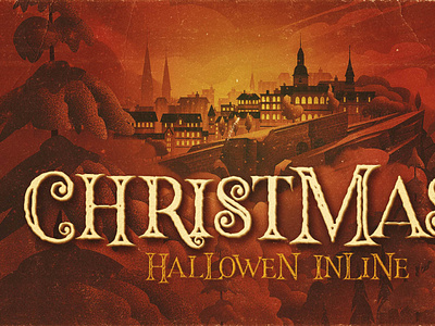 Hallowen Inline Font - FREEBIE