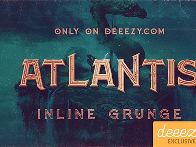 Atlantis Inline Grunge Font