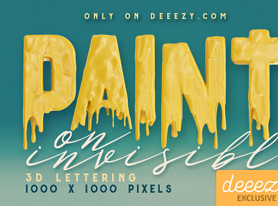 Painting On Invisible Free 3D Lettering - FREEBIE 3d digitalart lettering typography