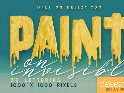 Painting On Invisible Free 3D Lettering - FREEBIE