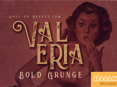 Valeria Bold Grunge Font - FREEBIE erodedfont font freefont typography vintagefont