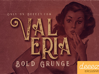 Valeria Bold Grunge Font - FREEBIE