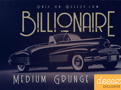 Billionaire Medium Grunge Font - FREEBIE font freefont retrofont typography vintagefont