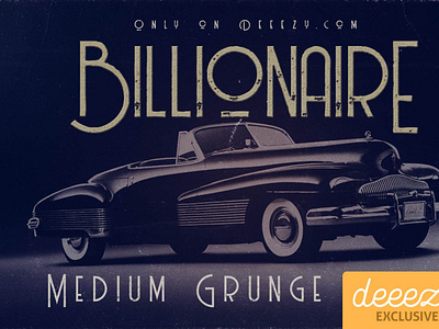 Billionaire Medium Grunge Font - FREEBIE