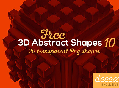 3D Abstract Shapes 10 - FREEBIE 3d 3dshapes abstract digitalart