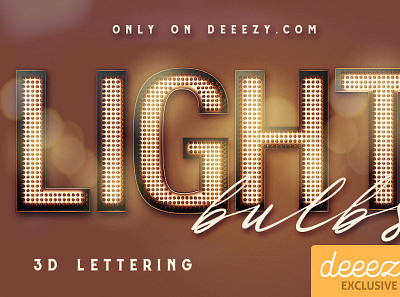 Light Bulbs Lettering - FREEBIE 3d 3dletters 3dtypography digitalart lettering typography