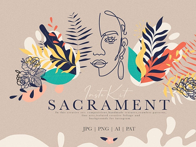 Sacrament Insta Kit abstract branding digitalart elements shapes