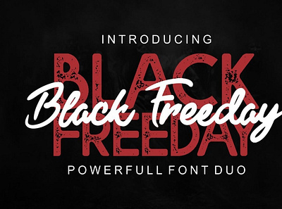 Black Freeday Font Duo brushfont font handwrittenfont scriptfont typography