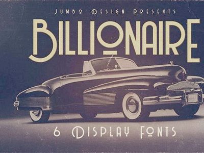 Billionaire - Display Font digitalart font retrofont typography vintagefont