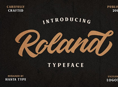 Roland Script brushfont font handwrittenfont typography vintagefont