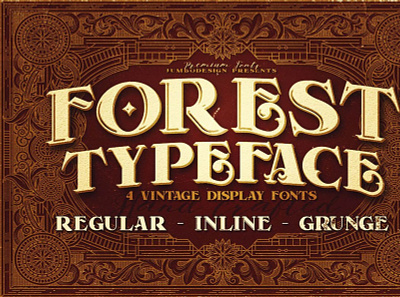 Forest - Display Font digitalart font retrofont typography vintagefont