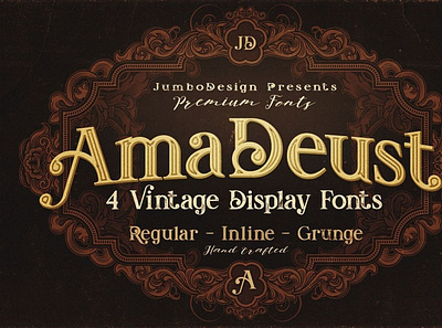 AmaDeust - Display Font erodedfont font retrofont typography vintagefont