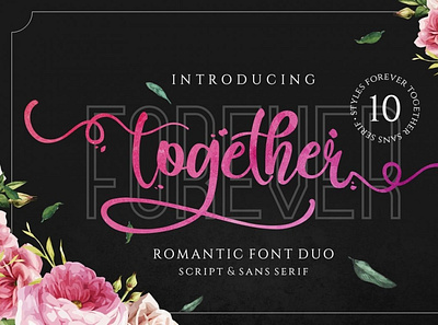 Forever Together Font Duo font handwrittenfont sansserif scriptfont typography