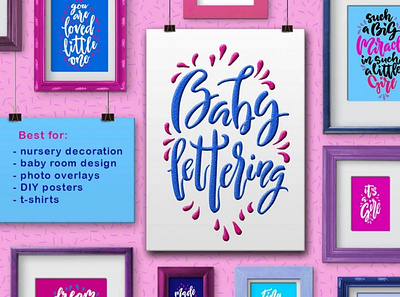 Baby Letterings - Child photo overlays design digitalart lettering vector
