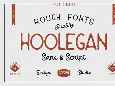 Hoolegan - Vintage Duo Font digitalart erodedfont font retrofont typography