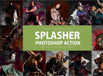 Splasher Photoshop Action action digitalart effect photoshop photoshopaction