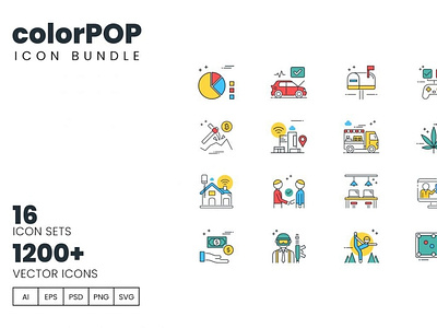 1200+ Icons - colorPOP Vector Bundle