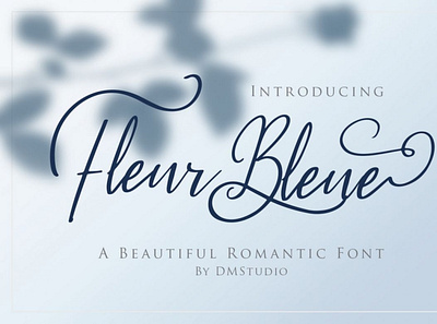 Fleur Bleue - Romantic Font font handwrittenfont romanticfont scriptfont typography