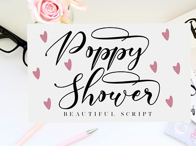 Poppy Shower elegantfont font handwrittenfont scriptfont typography