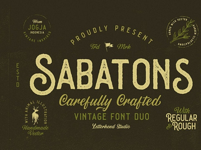 Sabatons - Vintage Font Duo