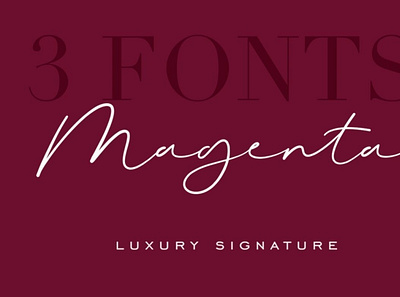 Magenta - 3 Luxury Signature Font digitalart font handwrittenfont scriptfont typography