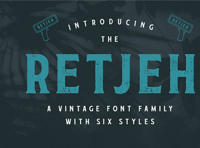 Retjeh Vintage Font Family digitalart erodedfont font typography vintagefont