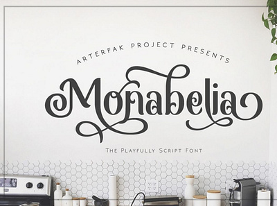 Monabelia brushfont calligraphy font handwrittenfont typography