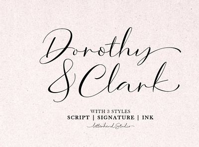 Dorothy Clark Script font handwrittenfont inkfont scriptfont typography